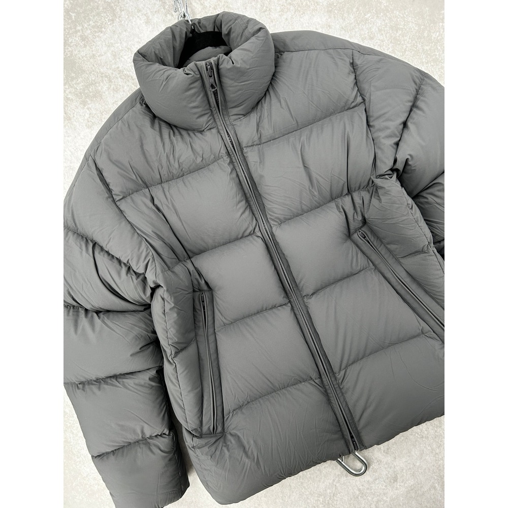 Reigning Champ Mens Goose Down Puffer Jacket Grey Size Large